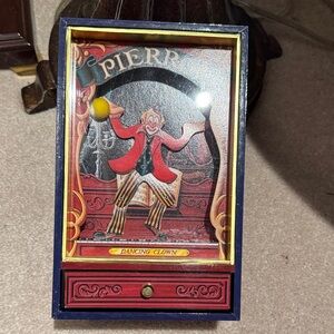 Vintage Dancing Clown Shadow Box